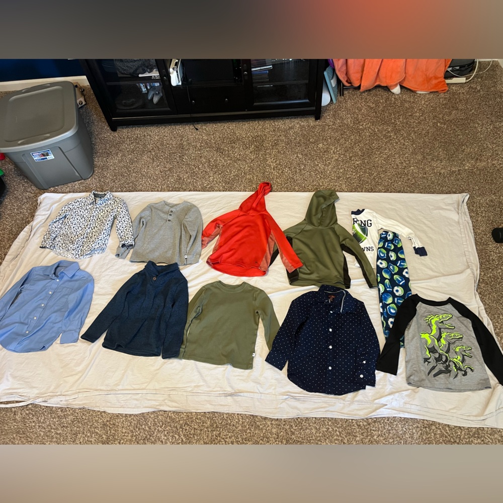 Lot of boys size 5 long sleeve shirts